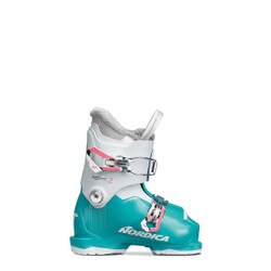 Nordica SpeedMachine Jr 2 Boot Kids' in Light Blue and White and Pink